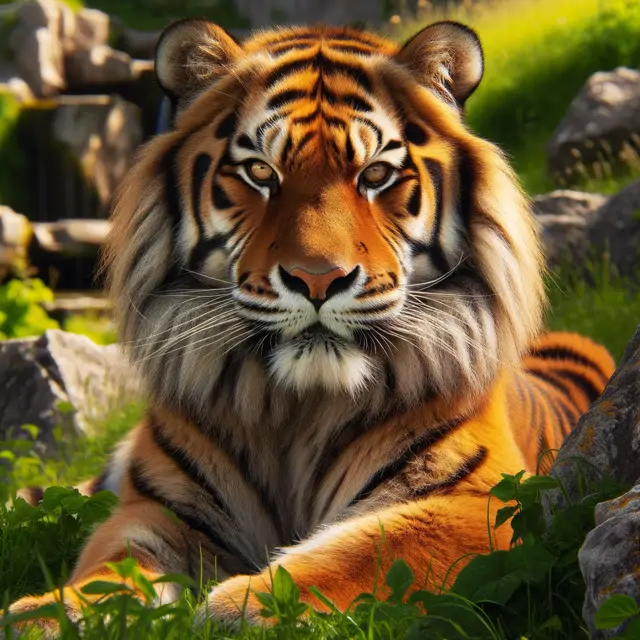 AI tiger design from the short prompt 'I want a tiger'